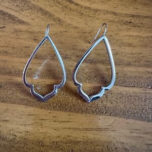 LOFT Elegant Silver Colored Teardrop Fashion Earrings